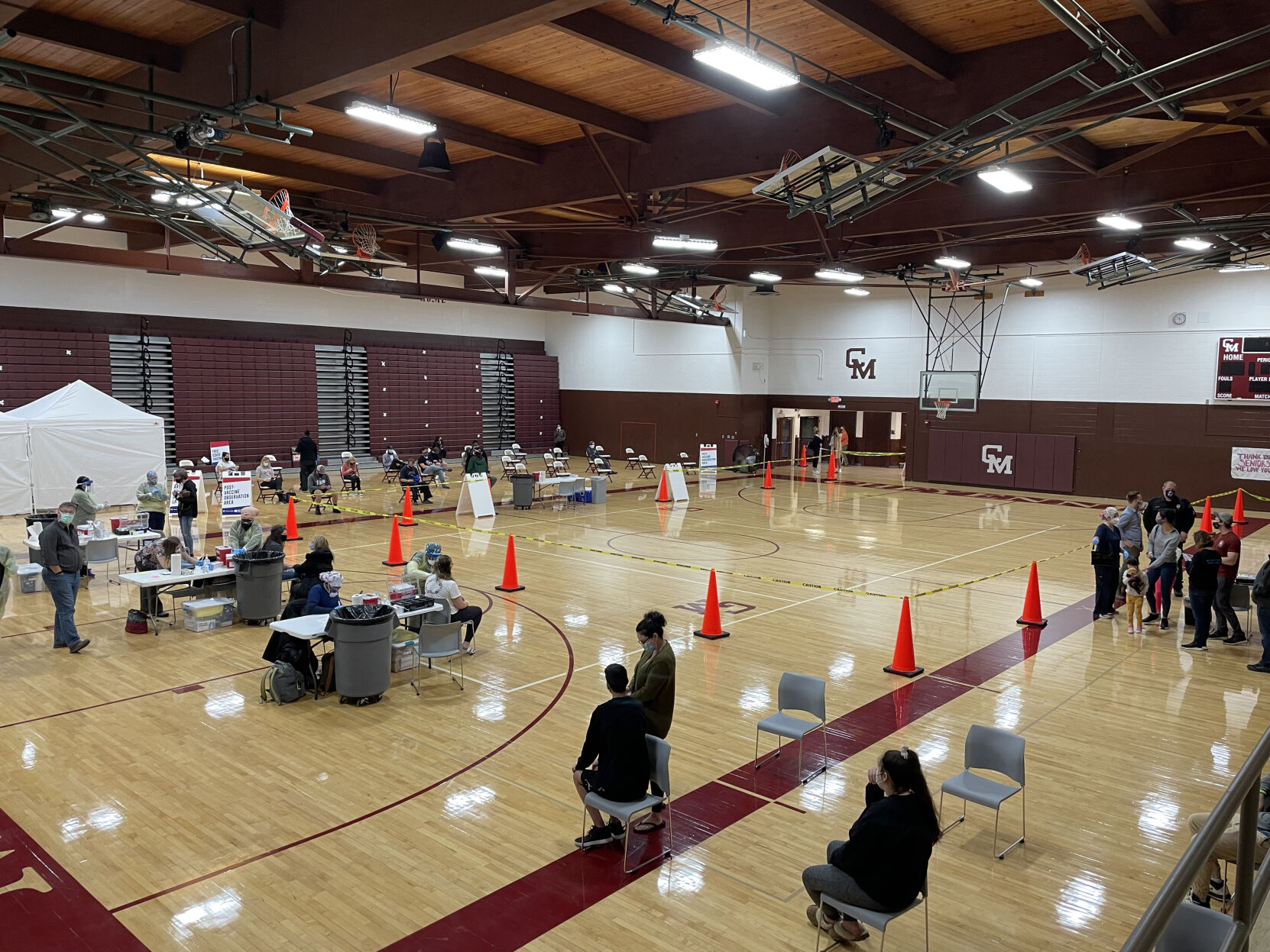 Vaccine clinic inside Cheyenne Mountain High School.jpg